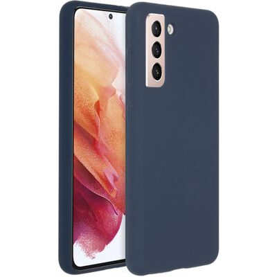 Accezz Liquid Silicone Backcover voor de Samsung Galaxy S21 - Donkerblauw Accezz Liquid Silicone Backcover voor de Samsung Galaxy S21 - Donkerblauw