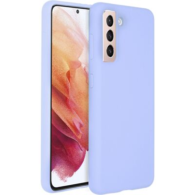 Accezz Liquid Silicone Backcover voor de Samsung Galaxy S21 - Paars Accezz Liquid Silicone Backcover voor de Samsung Galaxy S21 - Paars