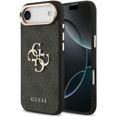 Guess 4G Metal Logo Backcover voor de Apple iPhone Air - Gold Edge - Black Guess 4G Metal Logo Backcover voor de Apple iPhone Air - Gold Edge - Black