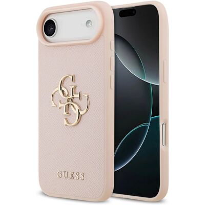 Guess Big 4G Logo Backcover Grained voor de Apple iPhone Air - Roze Guess Big 4G Logo Backcover Grained voor de Apple iPhone Air - Roze