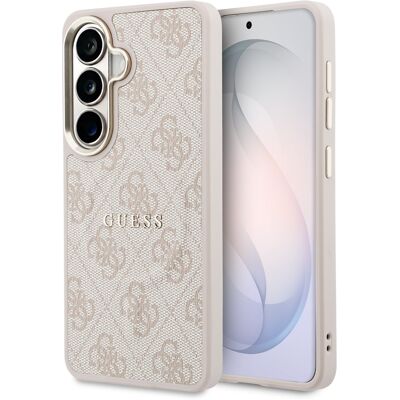 Guess 4G Leather Backcover met MagSafe voor de Samsung Galaxy S26 - Gold Edge - Pink Guess 4G Leather Backcover met MagSafe voor de Samsung Galaxy S26 - Gold Edge - Pink