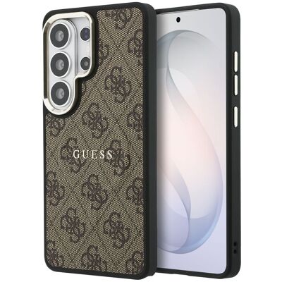 Guess 4G Leather Backcover met MagSafe voor de Samsung Galaxy S26 Ultra - Gold Edge - Brown Guess 4G Leather Backcover met MagSafe voor de Samsung Galaxy S26 Ultra - Gold Edge - Brown