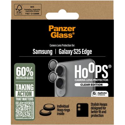 PanzerGlass Camera Protector Hoops Optic Rings voor de Samsung Galaxy S25 Edge - Transparant PanzerGlass Camera Protector Hoops Optic Rings voor de Samsung Galaxy S25 Edge - Transparant