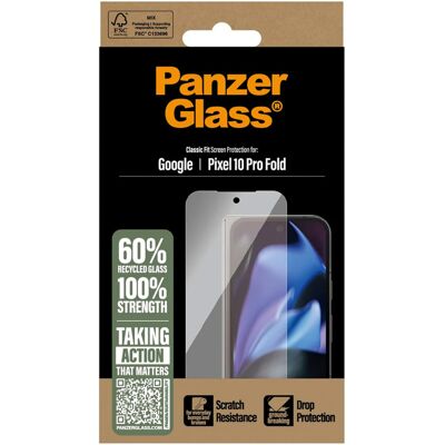 PanzerGlass Anti-Bacterial Screenprotector voor de Google Pixel 10 Pro Fold PanzerGlass Anti-Bacterial Screenprotector voor de Google Pixel 10 Pro Fold