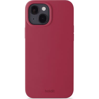 Holdit iPhone 15 Zachte Touch Siliconen Hoes - Rood Fluweel - Telefoonhoesje Holdit iPhone 15 Zachte Touch Siliconen Hoes - Rood Fluweel - Telefoonhoesje