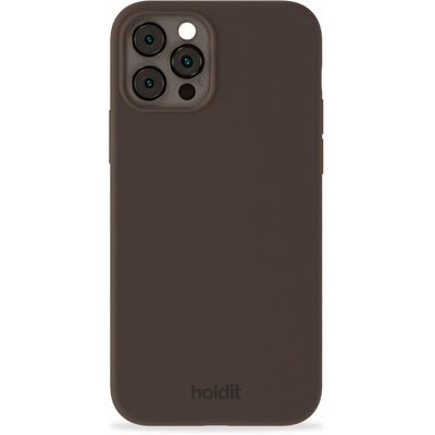 Holdit siliconen hoesje met zachte touch voor iPhone 12 / 12 Pro - Chocolade Holdit siliconen hoesje met zachte touch voor iPhone 12 / 12 Pro - Chocolade