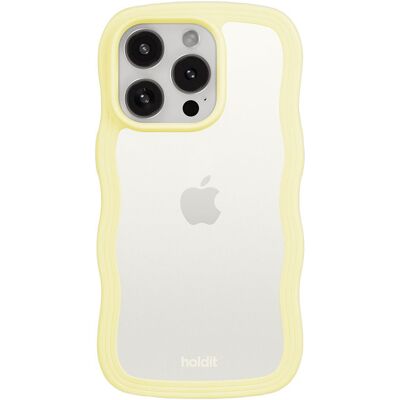 Holdit iPhone 15 Pro Max Golvend deksel - Limonade / Transparant Holdit iPhone 15 Pro Max Golvend deksel - Limonade / Transparant
