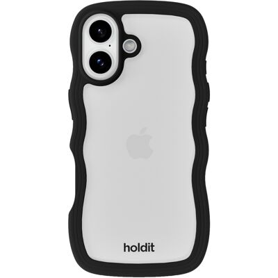 Holdit Wavy Case voor de Apple iPhone 17 - Black / Transparent Holdit Wavy Case voor de Apple iPhone 17 - Black / Transparent