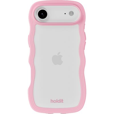 Holdit Wavy Case voor de Apple iPhone Air - Transparent / Pink Holdit Wavy Case voor de Apple iPhone Air - Transparent / Pink