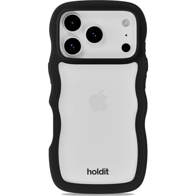 Holdit Wavy Case voor de Apple iPhone 17 Pro Max - Black / Transparent Holdit Wavy Case voor de Apple iPhone 17 Pro Max - Black / Transparent