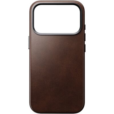 Nomad Traditional Horween Leather Backcover met MagSafe voor de Apple iPhone 17 Pro - Rustic Brown Nomad Traditional Horween Leather Backcover met MagSafe voor de Apple iPhone 17 Pro - Rustic Brown