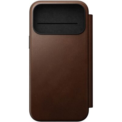 Nomad Modern Leather FolioBookcase voor de Apple iPhone 17 Pro Max - Bruin Nomad Modern Leather FolioBookcase voor de Apple iPhone 17 Pro Max - Bruin
