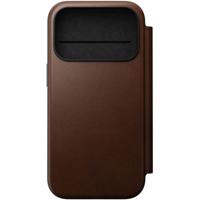 Nomad Modern Leather FolioBookcase voor de Apple iPhone 17 Pro - Bruin Nomad Modern Leather FolioBookcase voor de Apple iPhone 17 Pro - Bruin