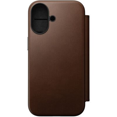 Nomad Modern Leather FolioBookcase voor de Apple iPhone 17 - Bruin Nomad Modern Leather FolioBookcase voor de Apple iPhone 17 - Bruin