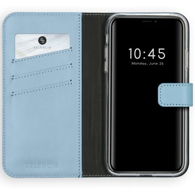 Selencia Echt Leren Bookcase voor de Apple iPhone 11 - Air Blue Selencia Echt Leren Bookcase voor de Apple iPhone 11 - Air Blue