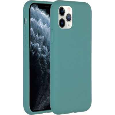 Accezz Liquid Silicone Backcover voor de Apple iPhone 11 Pro - Donkergroen Accezz Liquid Silicone Backcover voor de Apple iPhone 11 Pro - Donkergroen