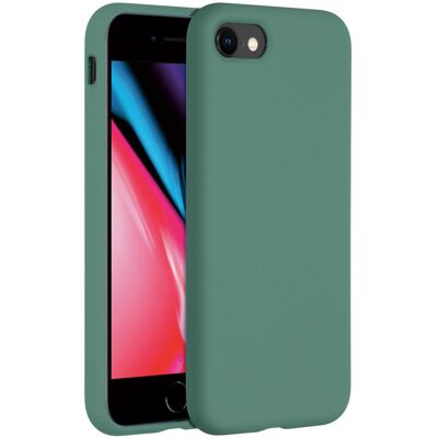 Accezz Liquid Silicone Backcover voor de Apple iPhone SE (2022 / 2020) / 8 / 7 - Donkergroen Accezz Liquid Silicone Backcover voor de Apple iPhone SE (2022 / 2020) / 8 / 7 - Donkergroen