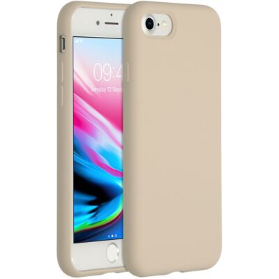 Accezz Liquid Silicone Backcover voor de Apple iPhone SE (2022 / 2020) / 8 / 7 - Stone Accezz Liquid Silicone Backcover voor de Apple iPhone SE (2022 / 2020) / 8 / 7 - Stone