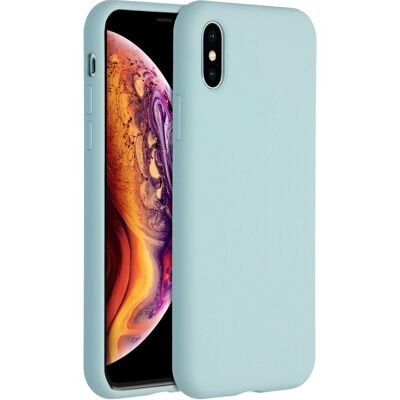 Accezz Liquid Silicone Backcover voor de Apple iPhone X / Xs - Sky Blue Accezz Liquid Silicone Backcover voor de Apple iPhone X / Xs - Sky Blue