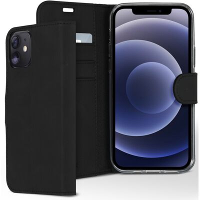 Accezz Wallet Softcase Bookcase voor de Apple iPhone 12 (Pro) - Zwart Accezz Wallet Softcase Bookcase voor de Apple iPhone 12 (Pro) - Zwart