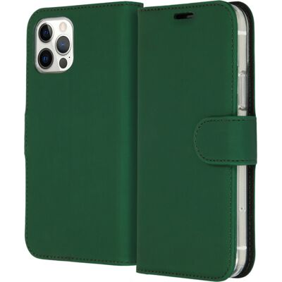 Accezz Wallet Softcase Bookcase voor de Apple iPhone 12 (Pro) - Groen Accezz Wallet Softcase Bookcase voor de Apple iPhone 12 (Pro) - Groen