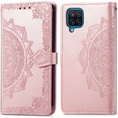 imoshion Mandala Bookcase voor de Samsung Galaxy A12 - Rosé Goud imoshion Mandala Bookcase voor de Samsung Galaxy A12 - Rosé Goud
