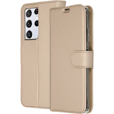Accezz Wallet Softcase Bookcase voor de Samsung Galaxy S21 Ultra - Goud Accezz Wallet Softcase Bookcase voor de Samsung Galaxy S21 Ultra - Goud