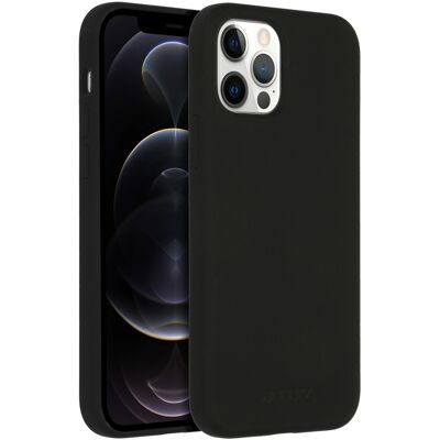 Accezz Liquid Silicone Backcover met MagSafe voor de Apple iPhone 12 (Pro) - Zwart Accezz Liquid Silicone Backcover met MagSafe voor de Apple iPhone 12 (Pro) - Zwart