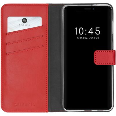 Selencia Echt Leren Bookcase voor de Apple iPhone 13 Pro Max - Rood Selencia Echt Leren Bookcase voor de Apple iPhone 13 Pro Max - Rood