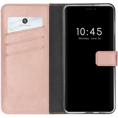 Selencia Echt Leren Bookcase voor de Apple iPhone 13 Pro - Roze Selencia Echt Leren Bookcase voor de Apple iPhone 13 Pro - Roze