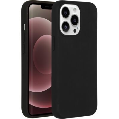 Accezz Liquid Silicone Backcover voor de Apple iPhone 13 Pro Max - Zwart Accezz Liquid Silicone Backcover voor de Apple iPhone 13 Pro Max - Zwart