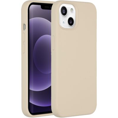 Accezz Liquid Silicone Backcover voor de Apple iPhone 14 / 13 - Stone Accezz Liquid Silicone Backcover voor de Apple iPhone 14 / 13 - Stone