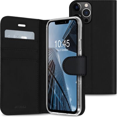 Accezz Wallet Softcase Bookcase voor de Apple iPhone 13 Pro - Zwart Accezz Wallet Softcase Bookcase voor de Apple iPhone 13 Pro - Zwart