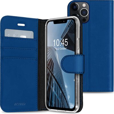 Accezz Wallet Softcase Bookcase voor de Apple iPhone 13 Pro - Donkerblauw Accezz Wallet Softcase Bookcase voor de Apple iPhone 13 Pro - Donkerblauw
