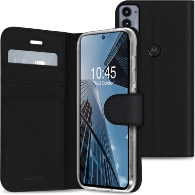 Accezz Wallet Softcase Bookcase voor de Motorola Edge 20 - Zwart Accezz Wallet Softcase Bookcase voor de Motorola Edge 20 - Zwart