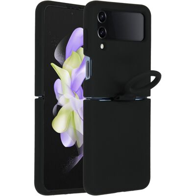 Accezz Liquid Silicone Backcover voor de Samsung Galaxy Z Flip 4 - Zwart Accezz Liquid Silicone Backcover voor de Samsung Galaxy Z Flip 4 - Zwart