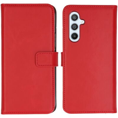 Selencia Echt Leren Bookcase voor de Samsung Galaxy A54 (5G) - Rood Selencia Echt Leren Bookcase voor de Samsung Galaxy A54 (5G) - Rood