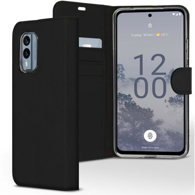 Accezz Wallet Softcase Bookcase voor de Nokia X30 - Zwart Accezz Wallet Softcase Bookcase voor de Nokia X30 - Zwart
