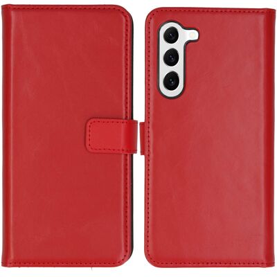Selencia Echt Leren Bookcase voor de Samsung Galaxy S23 - Rood Selencia Echt Leren Bookcase voor de Samsung Galaxy S23 - Rood