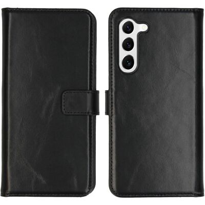 Selencia Echt Leren Bookcase voor de Samsung Galaxy S23 Plus - Zwart Selencia Echt Leren Bookcase voor de Samsung Galaxy S23 Plus - Zwart
