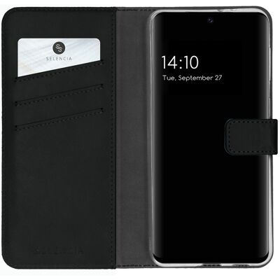 Selencia Echt Leren Bookcase voor de Samsung Galaxy A32 (4G) - Zwart Selencia Echt Leren Bookcase voor de Samsung Galaxy A32 (4G) - Zwart