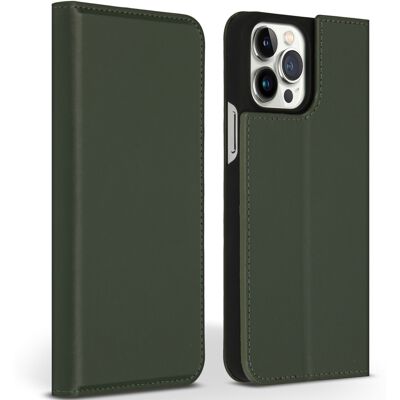 Accezz Premium Leather Slim Bookcase voor de Apple iPhone 13 Pro Max - Groen Accezz Premium Leather Slim Bookcase voor de Apple iPhone 13 Pro Max - Groen