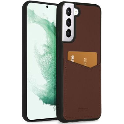 Accezz Premium Leather Card Slot Backcover voor de Samsung Galaxy S22 Plus - Bruin Accezz Premium Leather Card Slot Backcover voor de Samsung Galaxy S22 Plus - Bruin