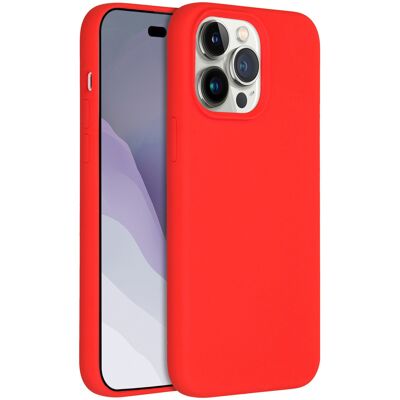 Accezz Liquid Silicone Backcover met MagSafe voor de Apple iPhone 14 Pro Max - Rood Accezz Liquid Silicone Backcover met MagSafe voor de Apple iPhone 14 Pro Max - Rood