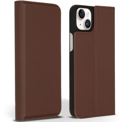 Accezz Premium Leather Slim Bookcase voor de Apple iPhone 14 Plus - Bruin Accezz Premium Leather Slim Bookcase voor de Apple iPhone 14 Plus - Bruin