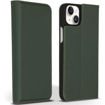Accezz Premium Leather Slim Bookcase voor de Apple iPhone 14 Plus - Groen Accezz Premium Leather Slim Bookcase voor de Apple iPhone 14 Plus - Groen