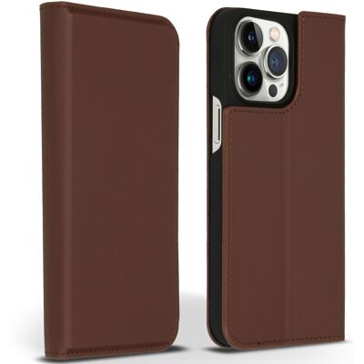 Accezz Premium Leather Slim Bookcase voor de Apple iPhone 14 Pro Max - Bruin Accezz Premium Leather Slim Bookcase voor de Apple iPhone 14 Pro Max - Bruin