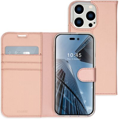 Accezz Wallet Softcase Bookcase voor de Apple iPhone 14 Pro Max - Rosé Goud Accezz Wallet Softcase Bookcase voor de Apple iPhone 14 Pro Max - Rosé Goud