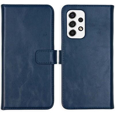 Selencia Echt Leren Bookcase voor de Samsung Galaxy A53 - Blauw Selencia Echt Leren Bookcase voor de Samsung Galaxy A53 - Blauw