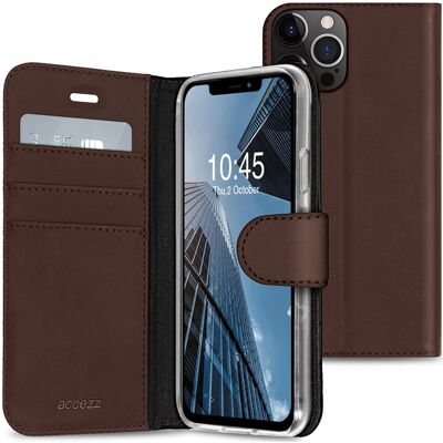 Accezz Wallet Softcase Bookcase voor de Apple iPhone 13 Pro - Bruin Accezz Wallet Softcase Bookcase voor de Apple iPhone 13 Pro - Bruin